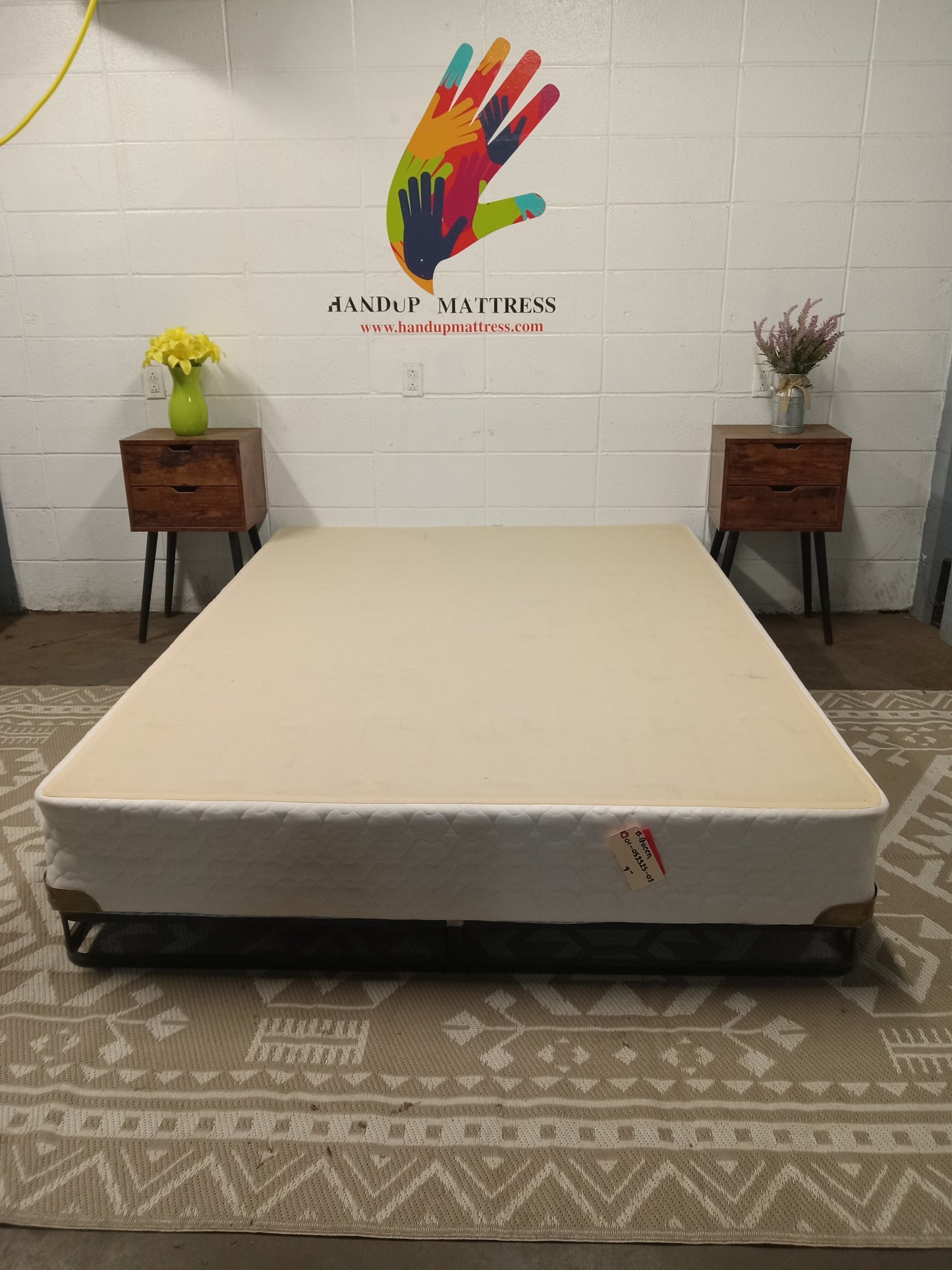 Stearns & Foster 9'' Whole White Queen Boxspring