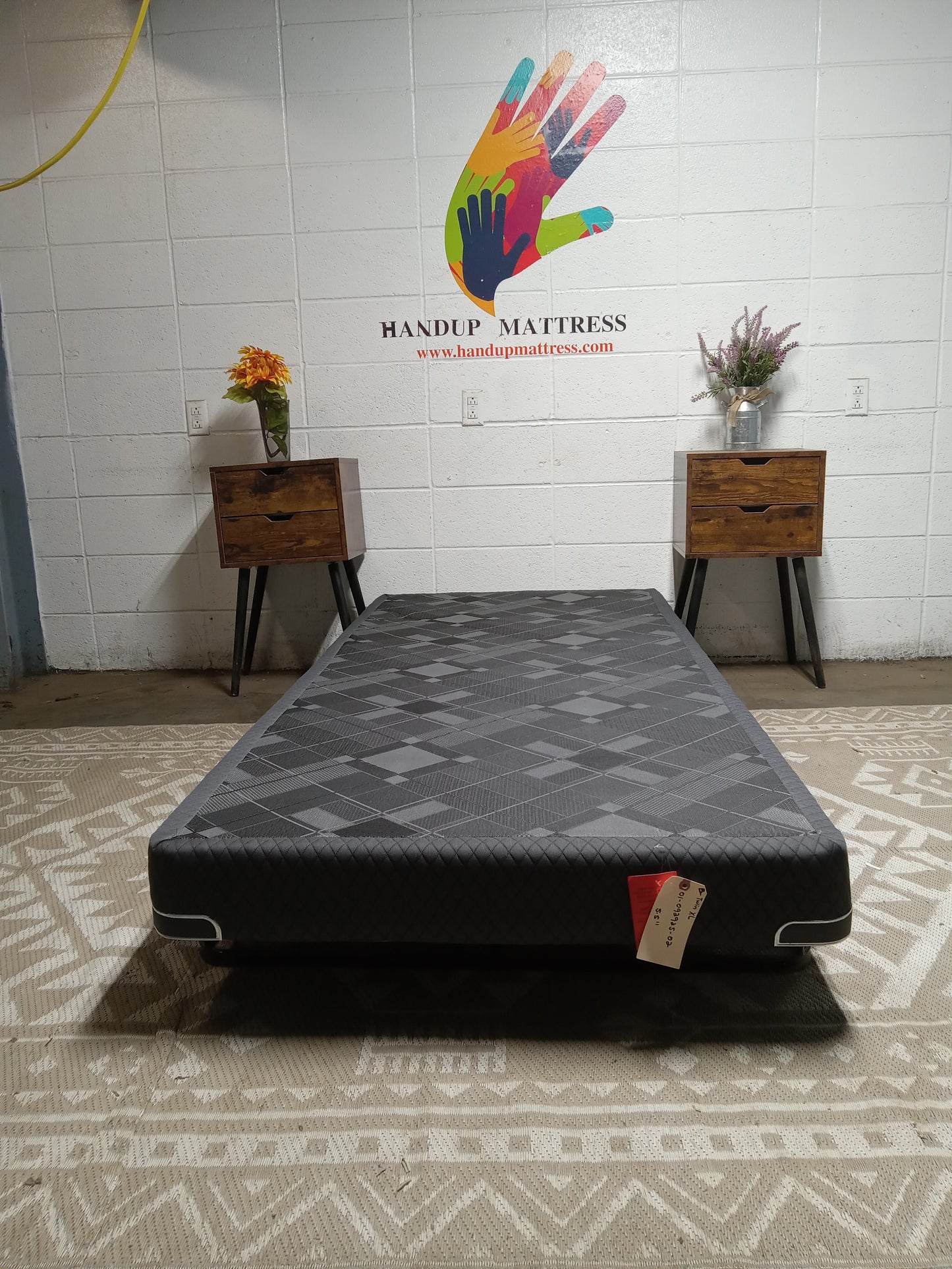 Unbranded | Black Geometric pattern | 5.5" Twin XL Box Spring