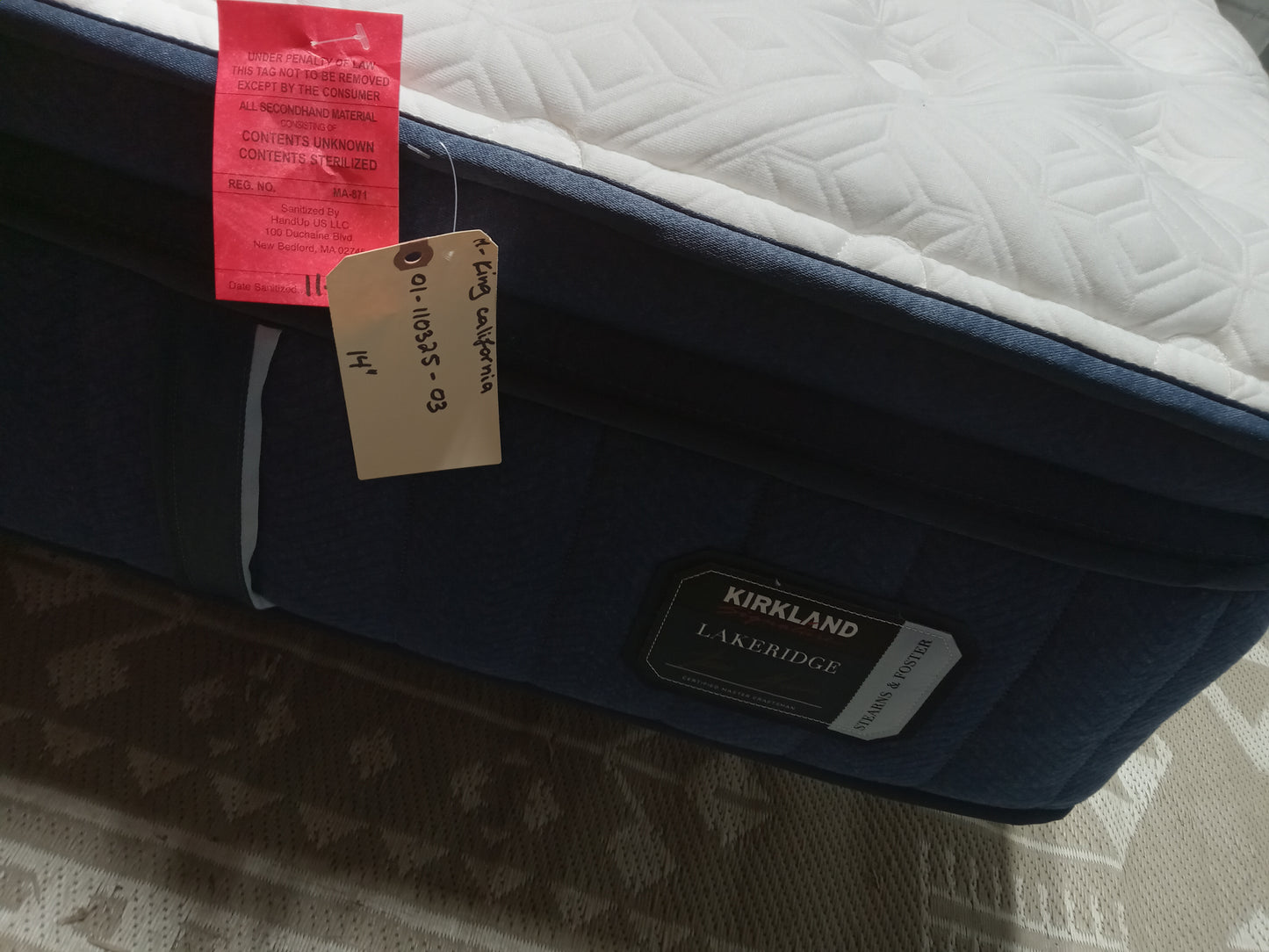 Stearns & Foster | Kirkland Signature Lakeridge | Pillow Top | 14" California King (NEW)