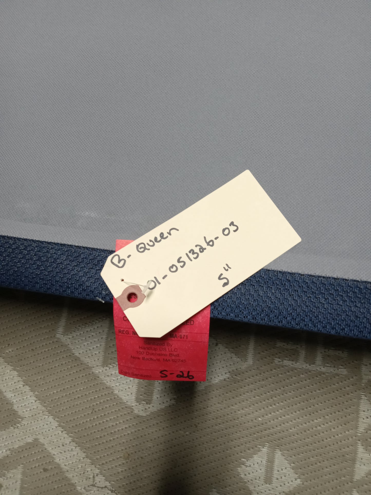 Navy 5" Queen Box Spring
