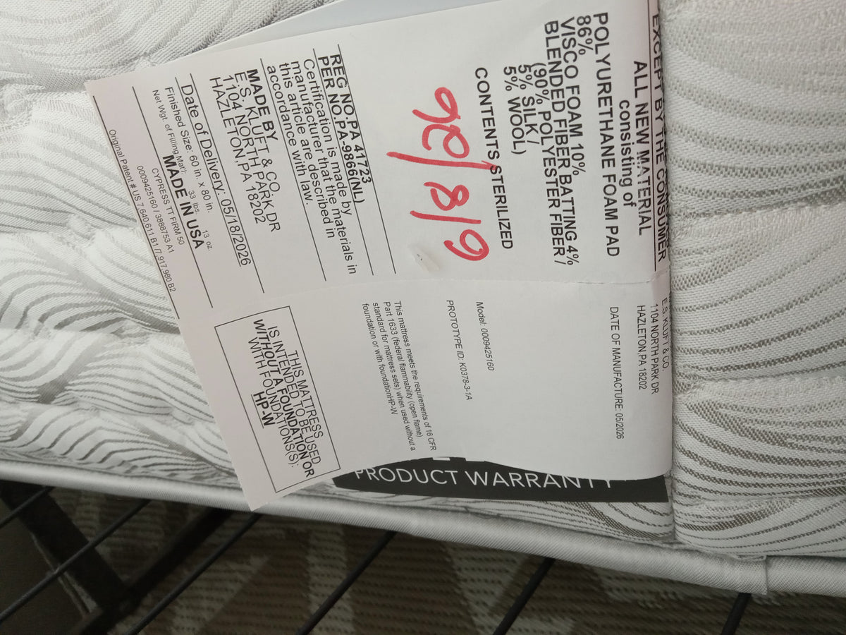 Aireloom | Timeless Odyssey II Cypress Firm | Queen Mattress