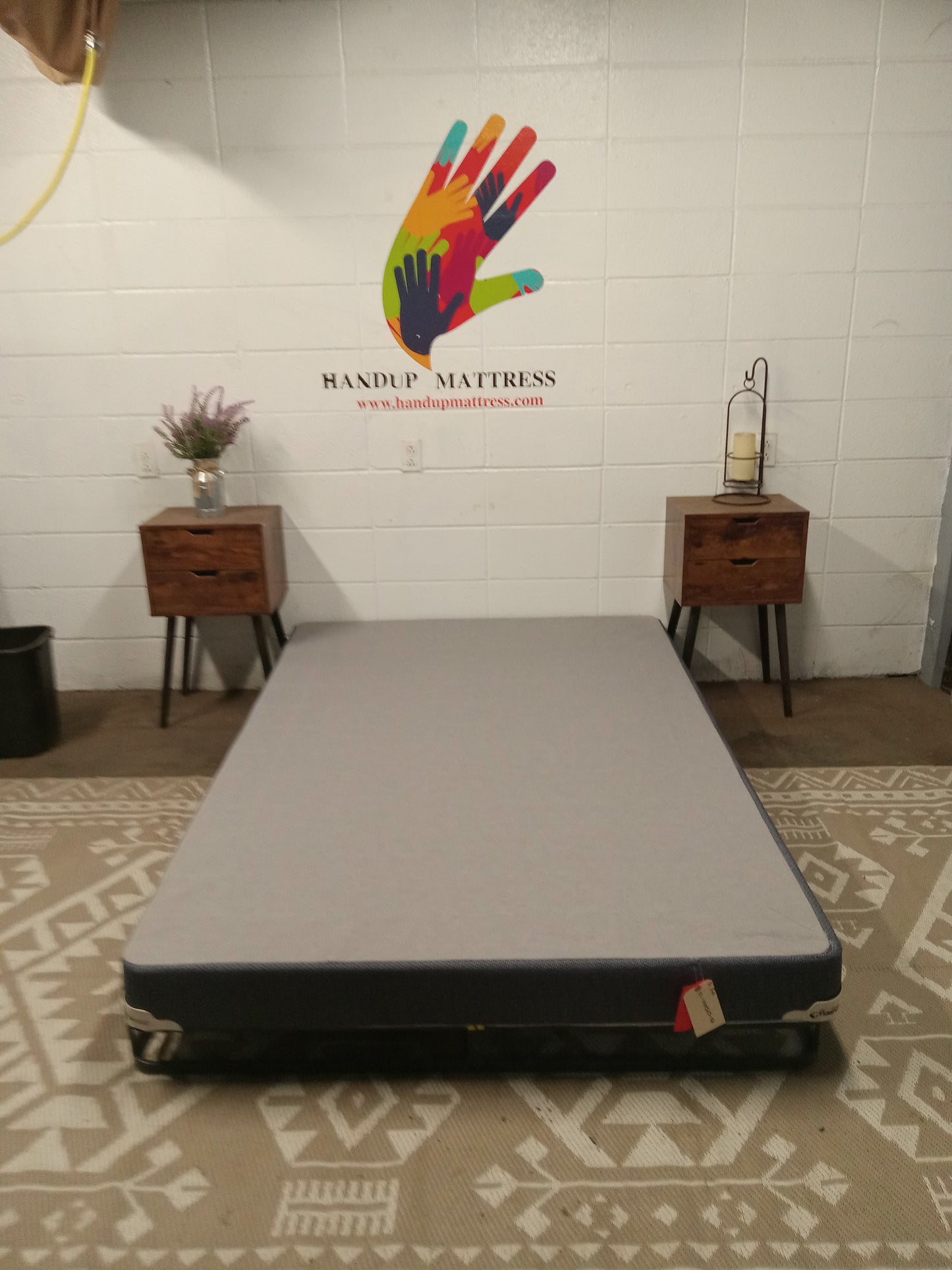 Grey Full Boxspring