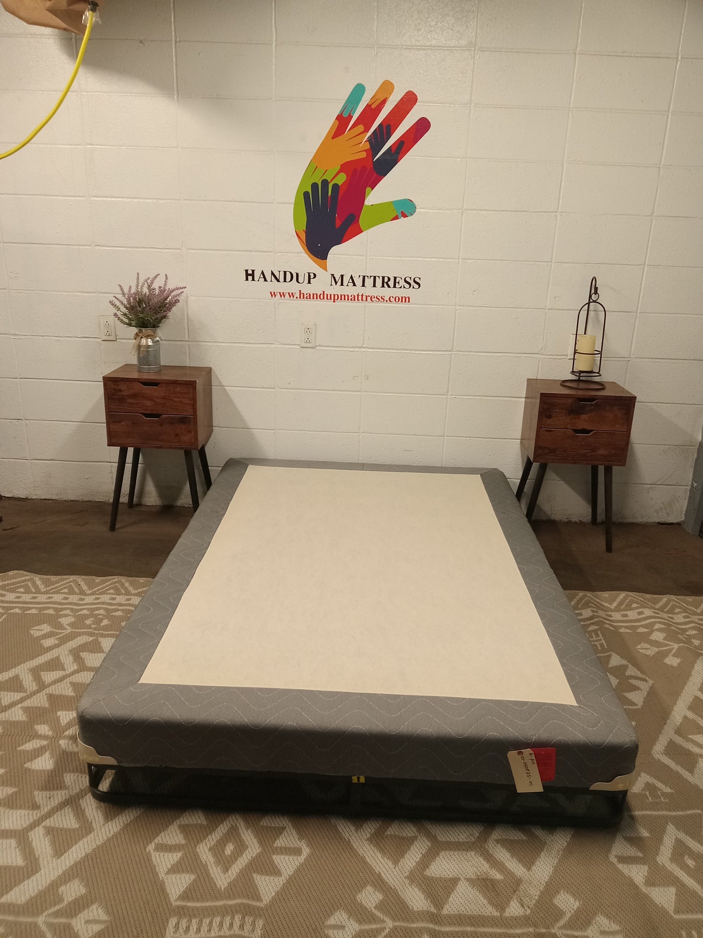 Grey Boxspring
