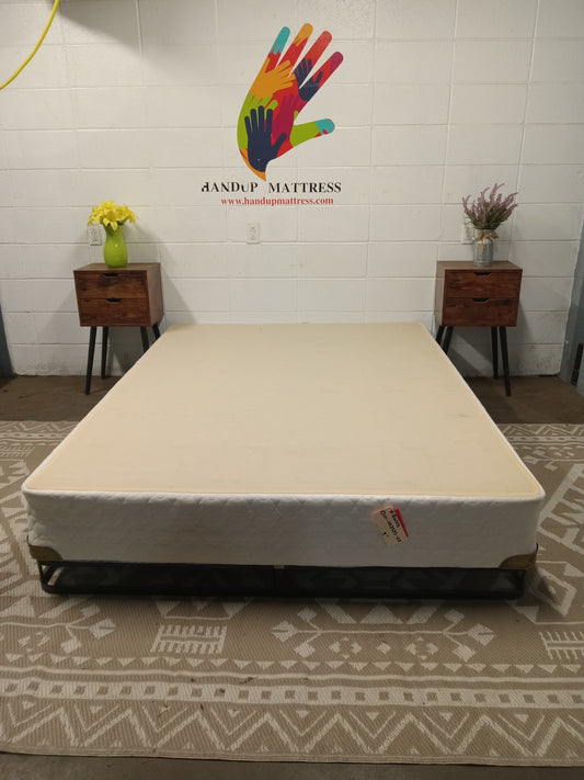 Stearns & Foster 9'' Whole White Queen Boxspring