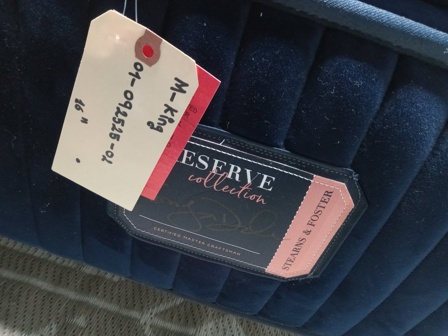 Stearns & Foster | Reserve Collection | 16'' King Mattress (Dark Blue)