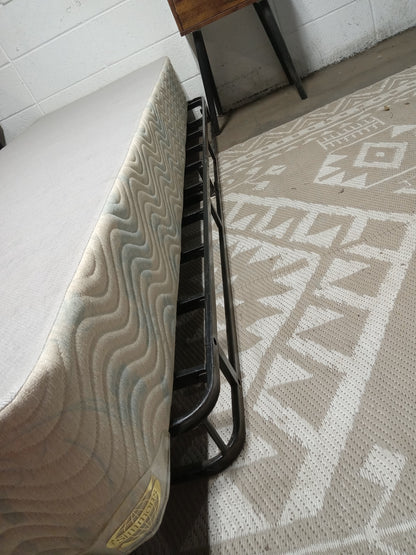 Unbranded | Light  Grey & Light Blue Flower Pattern "9" Queen Split Box Spring