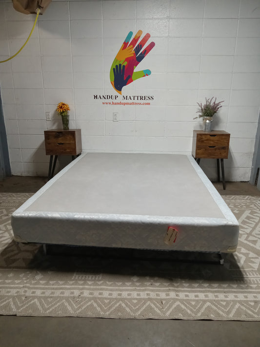 Unbranded | Grey Flower Pattern | 8" Queen Box Spring