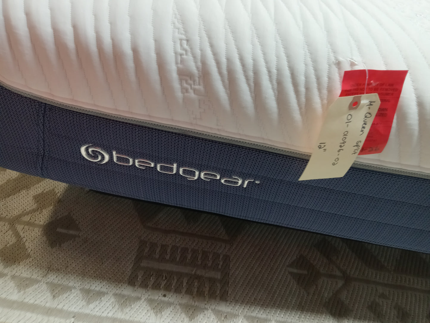 Bedgear | M3 Performance | 12" Split Queen Head Mattress