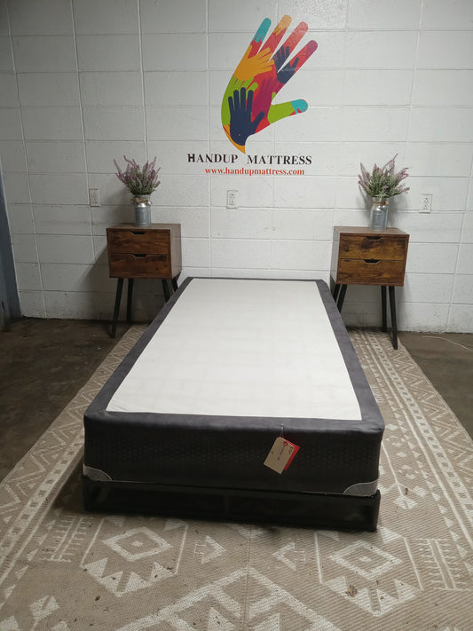 Black & Grey Dots | 9" Twin Box Spring
