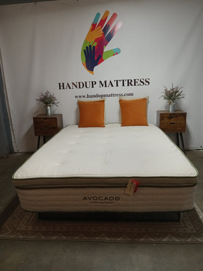 Avocado | Green Plush | 14" Queen Mattress