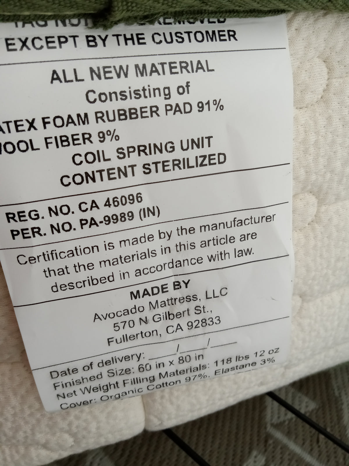Avocado | Green 14" | Queen Mattress