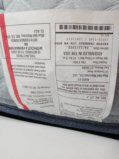 King Koil | Re-Spun Chambray Levi Luxury Firm Eurotop 14" | King Mattress
