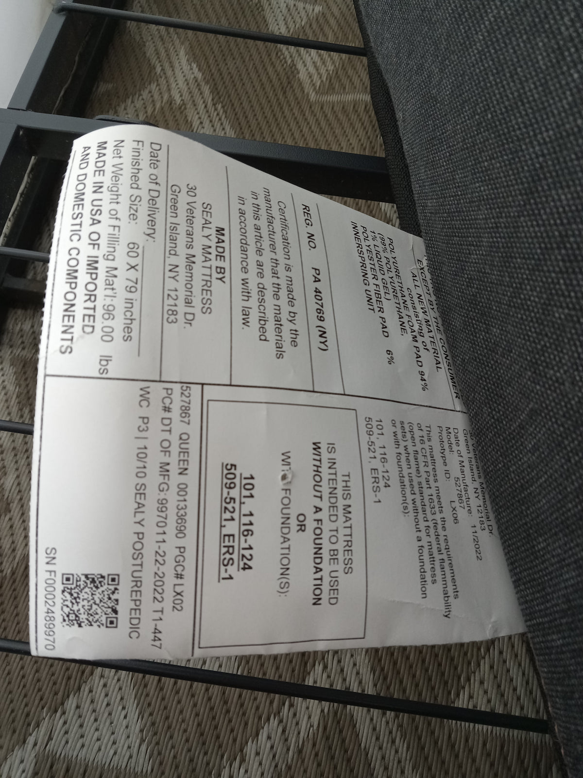 Sealy | Posturepedic Plus Albany Medium Hybrid | 13" | Queen Mattress