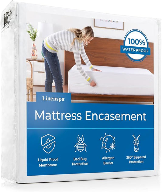 Linenspa Zippered Mattress Encasement | Twin Size