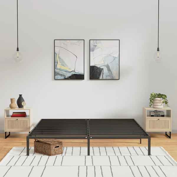 Rize Black Deluxe Platform Bed Base | Full Size