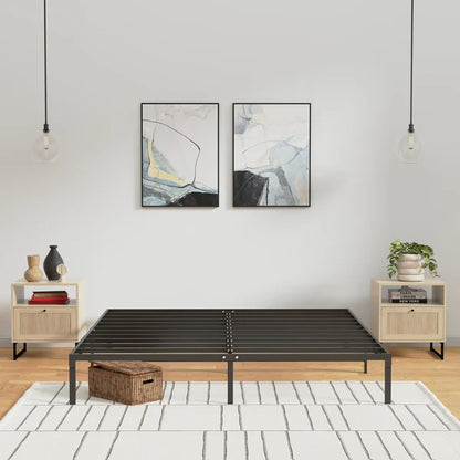 Rize Black Deluxe Platform Bed Base | Full Size